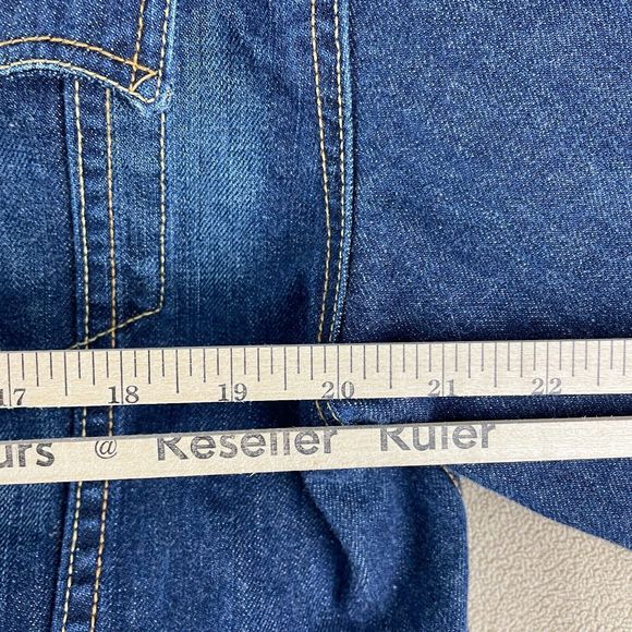 Levis Jacket Mens Extra Large Easy Rider Denim Medium Wash Trucker XL Biker Logo - Picture 15 of 16